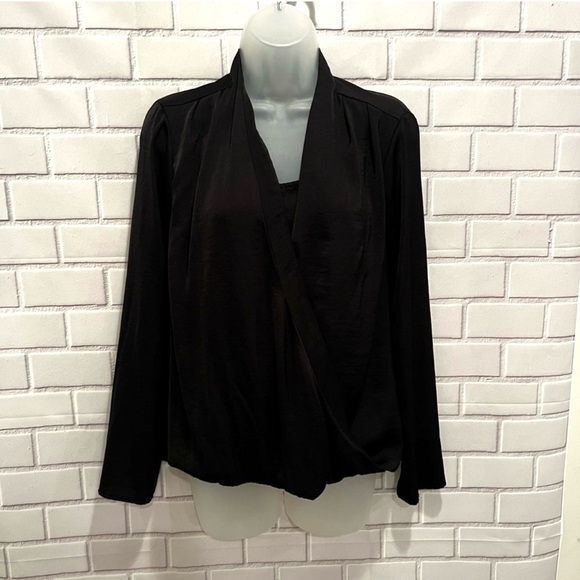 MELLODAY Tops - MELLODAY women black long sleeve top/size S